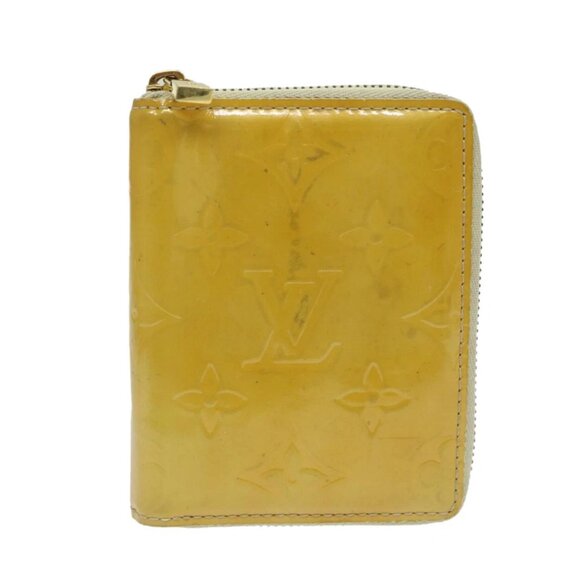 LOUIS VUITTON Monogram Vernis Bloom Wallet Beige M91015 LV Auth 69155 - Picture 1 of 15